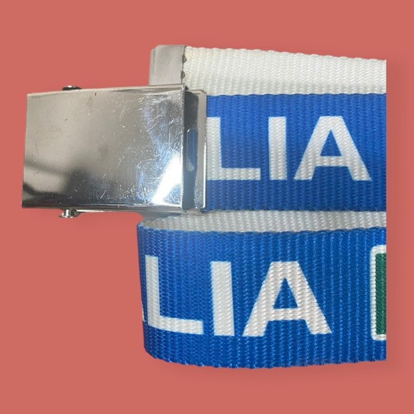 🇮🇹 ITALIA ITALY BELT 43.5" LONG BOX FRAME BUCKLE CLOSURE - Picture 2 of 6